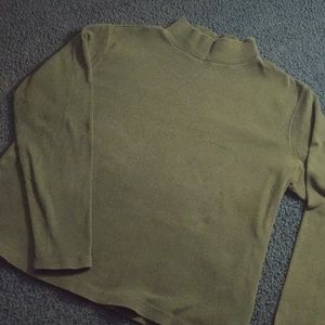 Green Mock Turtle Neck